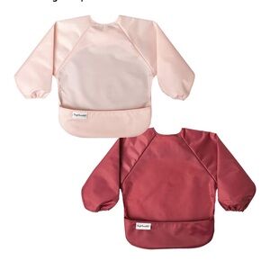 Kids Waterproof Bib Set - Pink and Red
